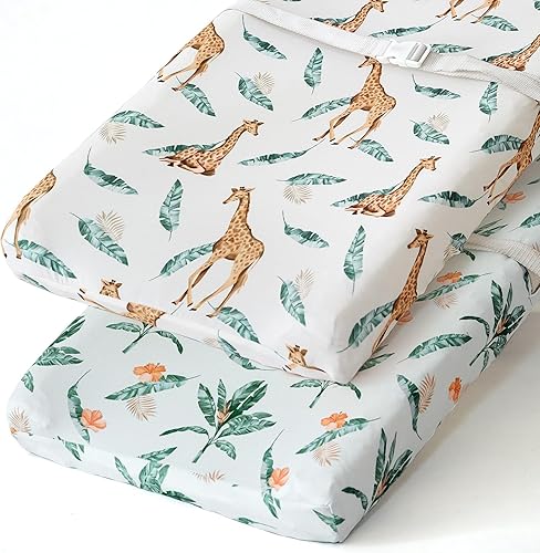 Miniatura 60 de BROLEX - Fundas elásticas para cambiador, funda para cambiador para bebés, niños y niñas, paquete de 2 unidades, punto de jersey, flecha y búho