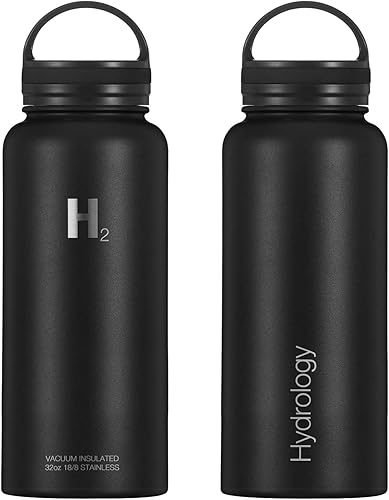 Miniatura 5 de Hydrology Adventure Edition - Botella para agua con 3 tapas, doble pared de acero inoxidable, aislamiento al vacío, boca ancha, termo caliente y