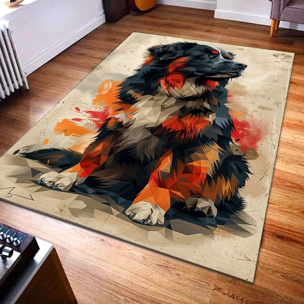 Amazon.com: Newfoundland Dog Area Rug, Newfoundland Dog Rug, Dog Decor ...