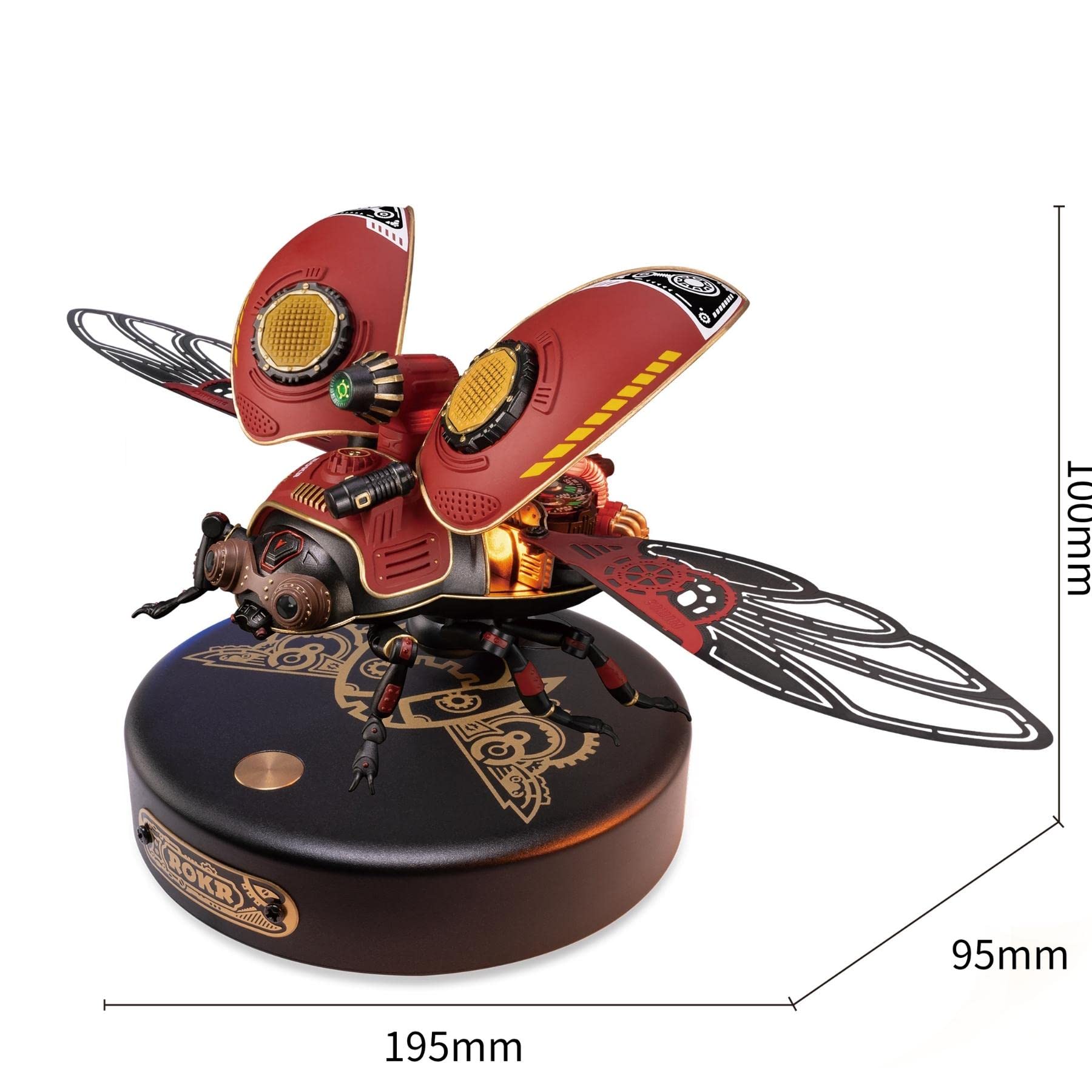 ROKR 3D Puzzle Erwachsen Käfer Scout Beetle 3D Metall und Kunststoff Puzzle Modellbausatz Steampunk Insekt Figur Sammelbares Spielzeug Deko Geschenk Für Ihn Mann Papa (MI02)