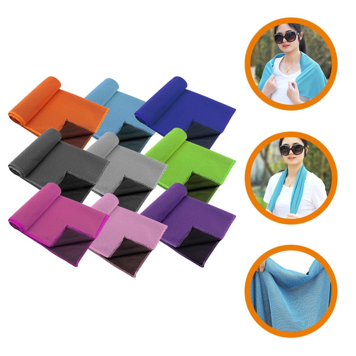 BESTonZON 9pezzi Asciugamano Sportivo Rinfrescante Asciugamano Per Sudore Da Palestra Per Yoga e Fitness Per Viaggi e Sport