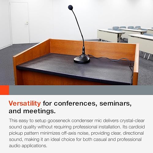 Miniatura 5 de Tascam TM-95GN Micrófono de condensador de cuello de cisne de escritorio negro