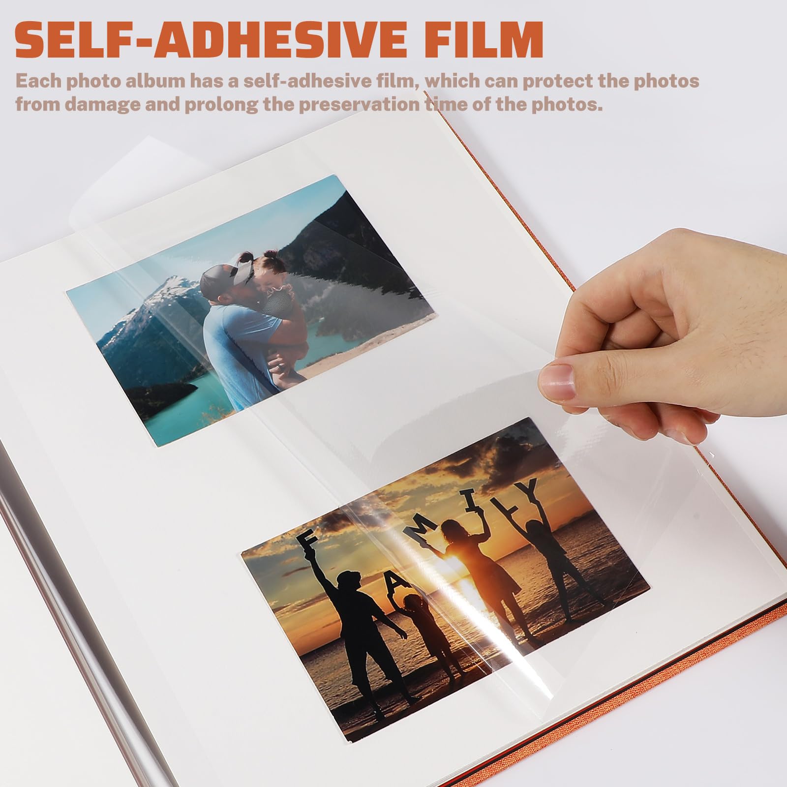 jojofuny Album Fotografico con Finestra Frontale, Copertina Rigida e Pagine Bianche Vuote, Resistente e Versatile per Matrimoni e Vacanze
