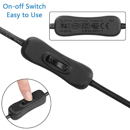Cable Ethernet Cat6 SinLoon RJ45 Macho a Hembra 1m con Interruptor miniatura 2