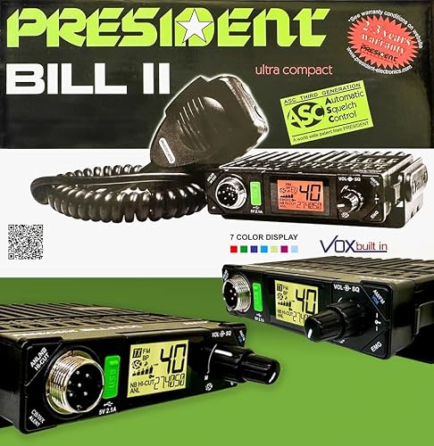 President Electronics Bill II FCC Ultra-Compact AM/FM CB Radio