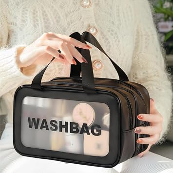 Travel Clear Makeup Bag Tsa Approved Toiletry Bag Pouch for Women
