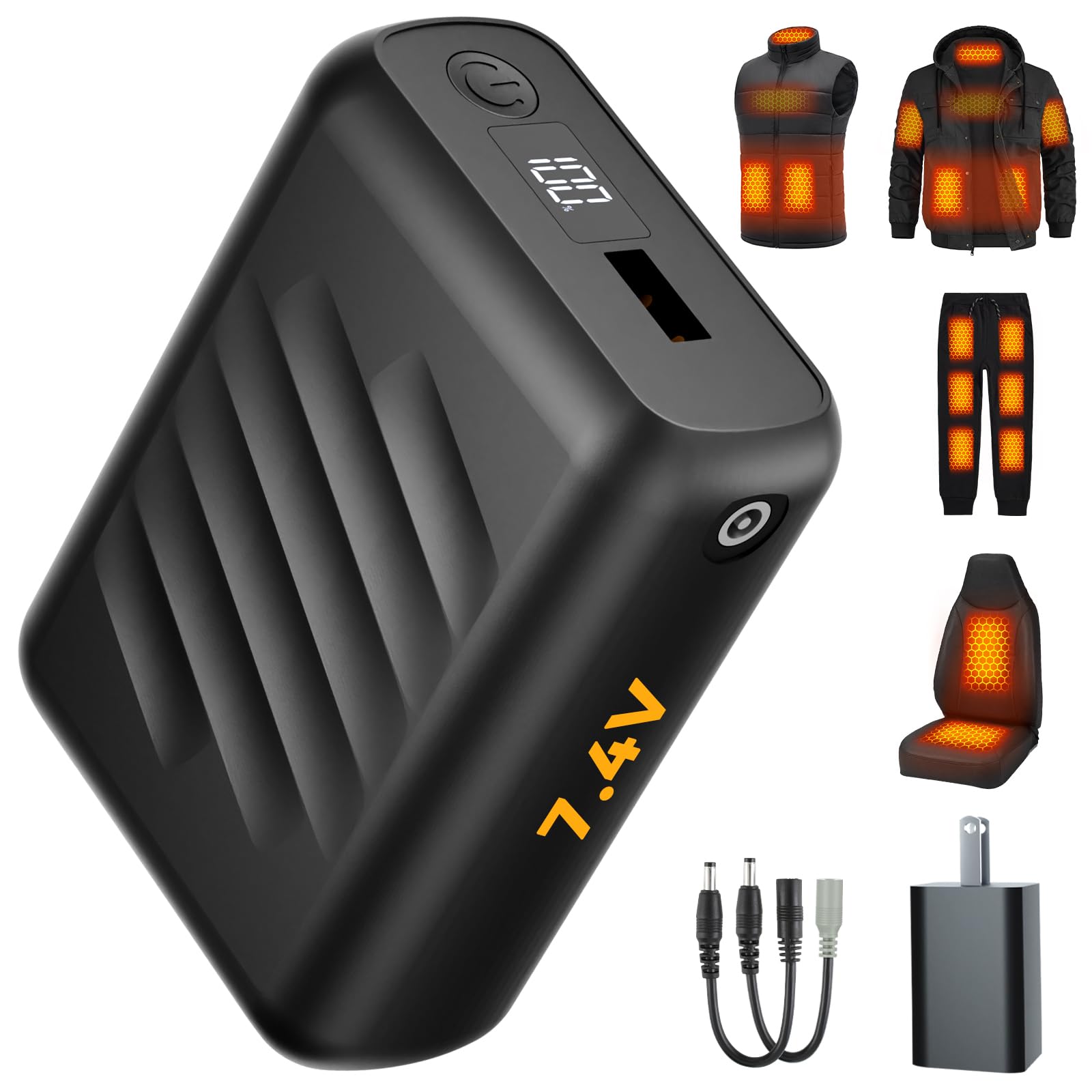 Amazon.com: RIAFOX DC Output 7.4V 20000mAh USB 5V2A Battery Pack