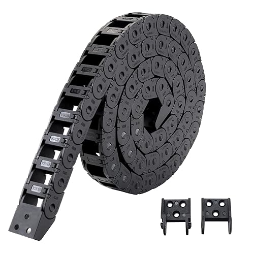 Miniatura 2 de BCZAMD - Conectores de extremo de cadena de arrastre de 0.394 x 0.591 in, piezas de cadenas de repuesto para cable abierto exterior, cadenas de