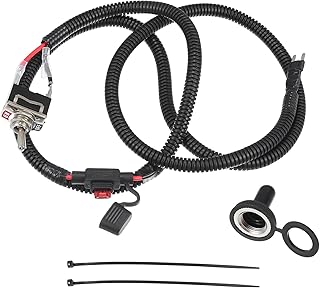 uxcell 1 Set 133.5cm 52.56" Universal Automotive Switched Fuse Bypass Kit Fuse Bypass Switch