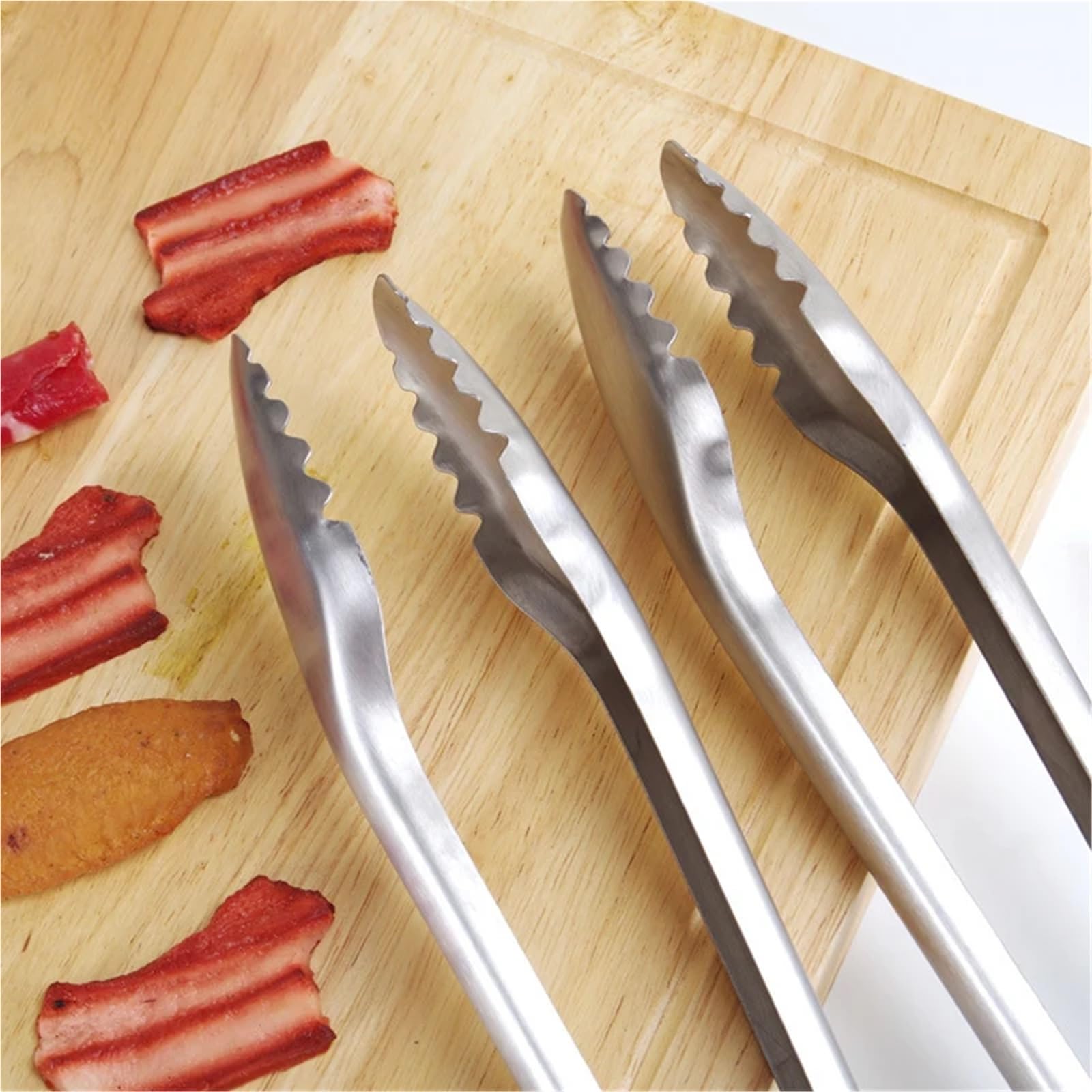 Pinze Da Cucina Pinzas extralargas profesionales de 2 uds. De 18 pulgadas con empuñaduras de madera de Acacia, pinzas for barbacoa resistentes Para Cocina