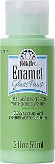 FolkArt Enamel Acrylic Craft Paint, Classic Mint Green 2 fl oz Premium Matte Finish Paint, Perfect For Easy To Apply DIY A...