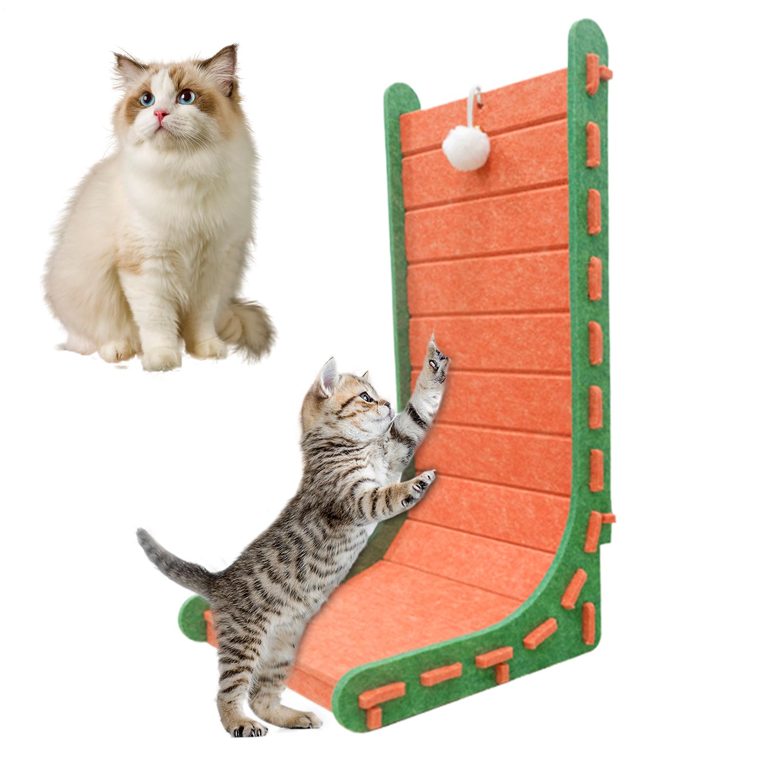 Rascador para gatos de fieltro premium de alta densidad con diseño minimalista para mantenimiento