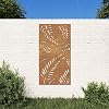 LOPOO Elegant Corten Steel Leaf Wall Decoration for Natural Charm, Easy to Install, 41.3x21.7, Rusty Finish