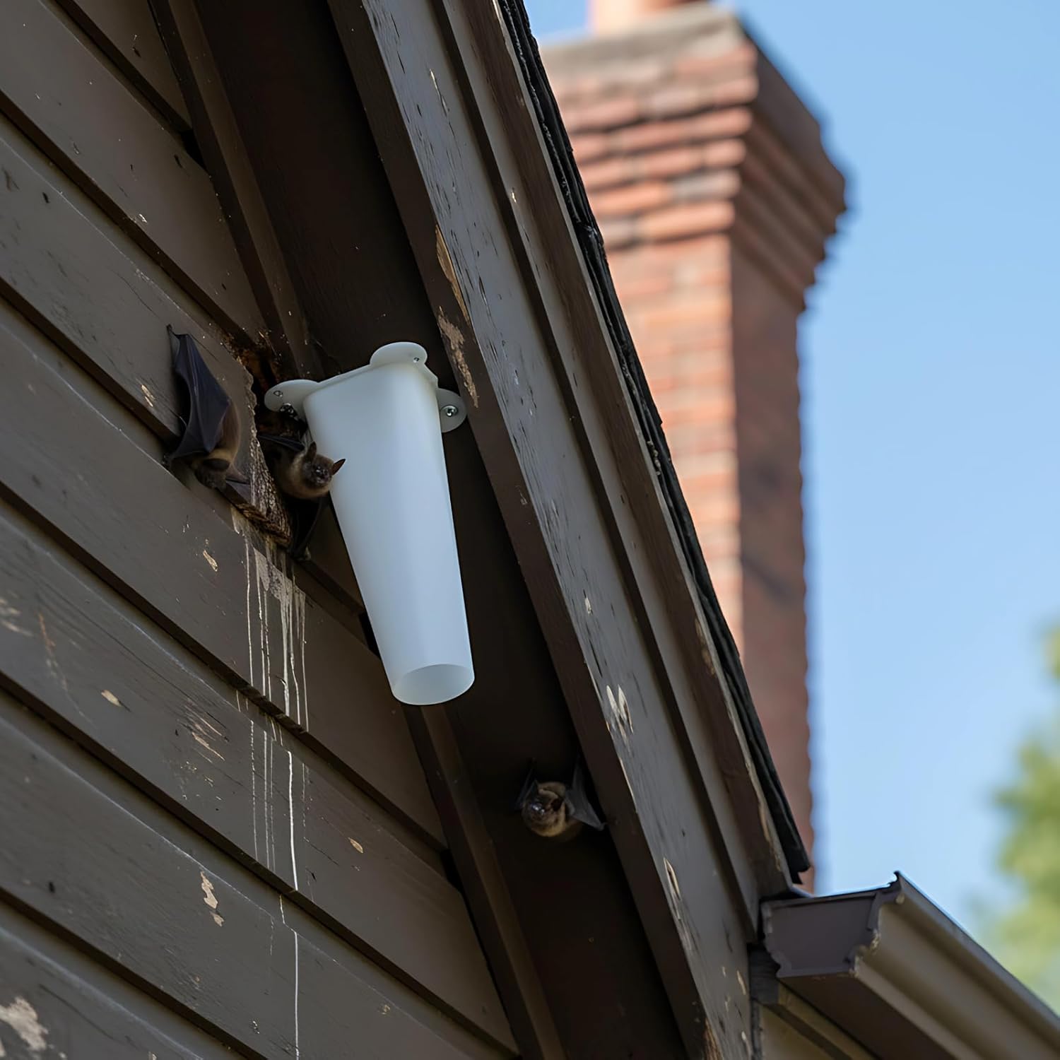 5.9 in / 15 Cm Bat Excluder, 4 Pcs One Way Bat Door, Humane and Quiet Bat Deterrent Cone for Attics and Garages