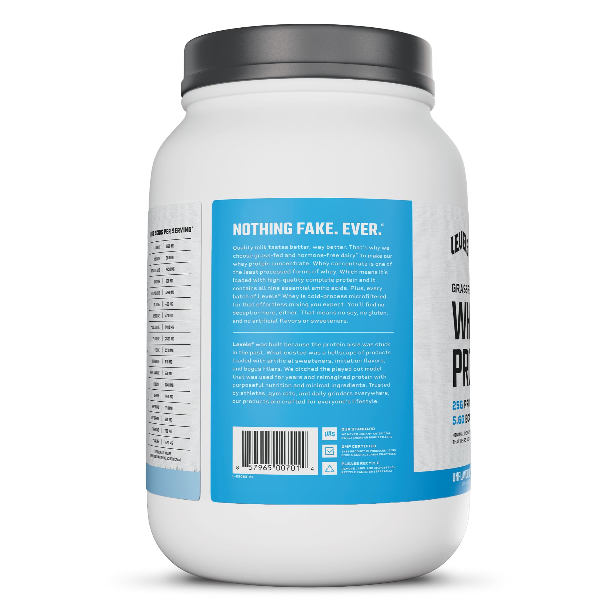 Levels Whey Protein Powder, No Artificial Ingredients, Unflavored, 2LB — Amazon image 9