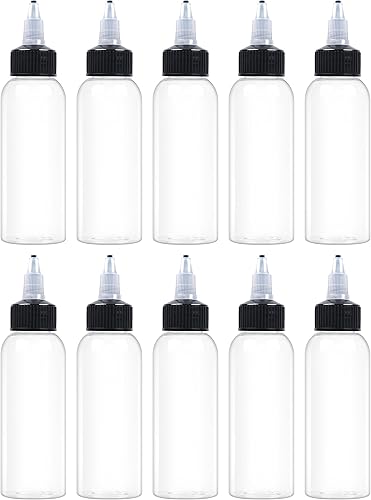 Miniatura 16 de 6 botellas de plástico de 1 onza con tapa superior giratoria, botellas dispensadoras transparentes de 1.0 fl oz, botella vacía para líquidos