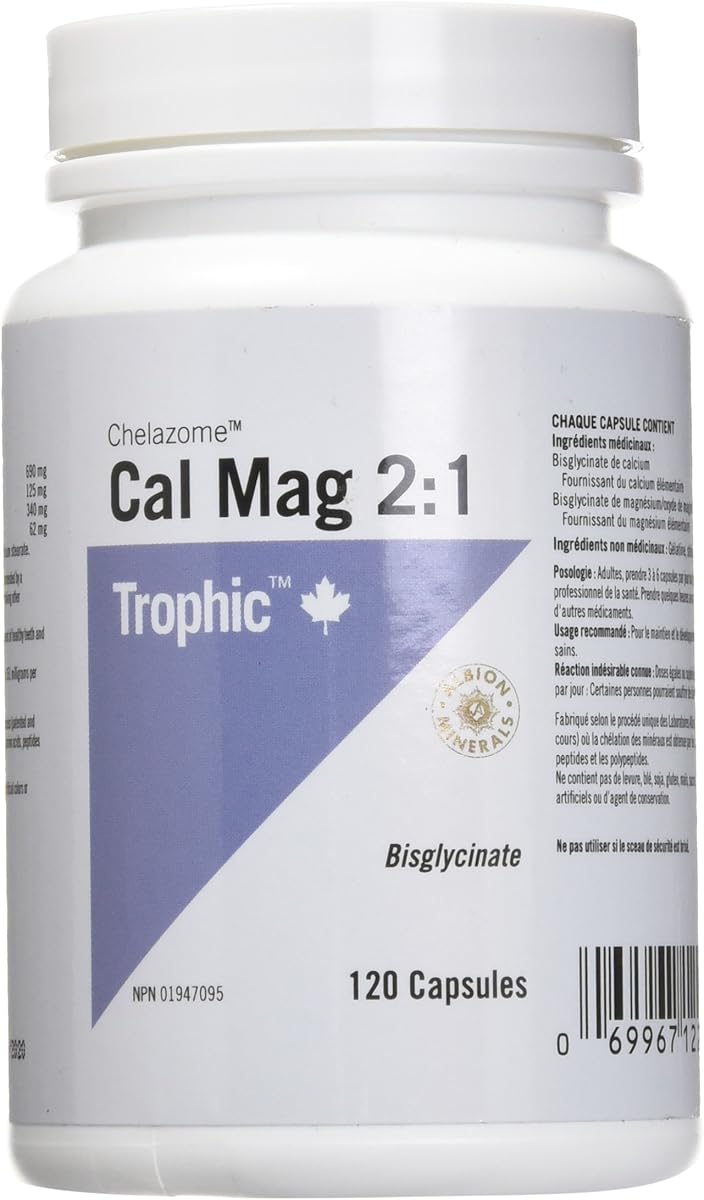 Trophic Trophic Calcium-Magnesium 2:1 Chelazome, 120 Count