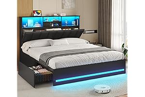 VIAGDO Full Bed Frame with Storage