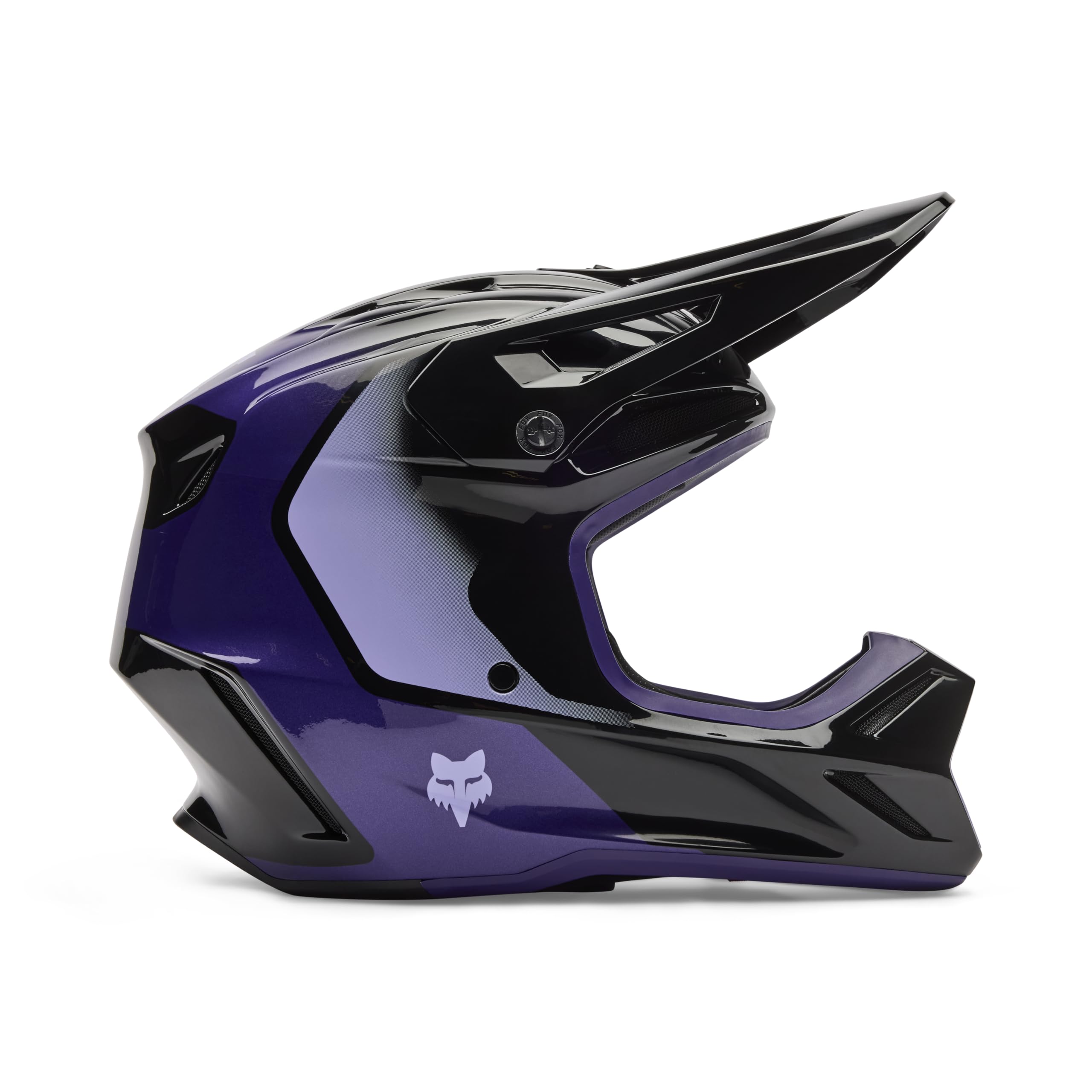 FOX V3 Spire Młodzieżowy kask motocrossowy, czarny/purpurowy, Y/L (52/53)