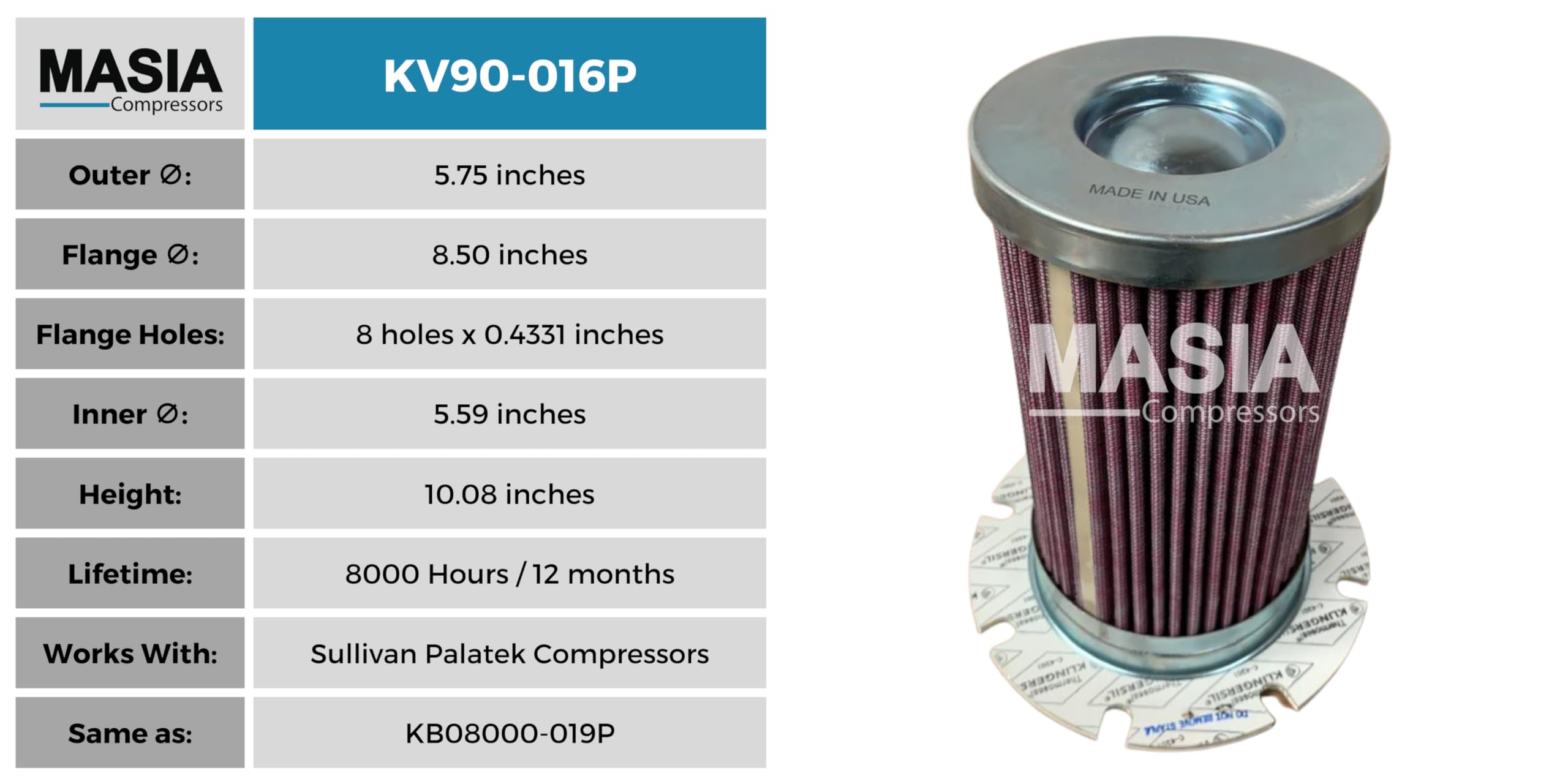 Vanair 262715, Element, Separator Spin-On