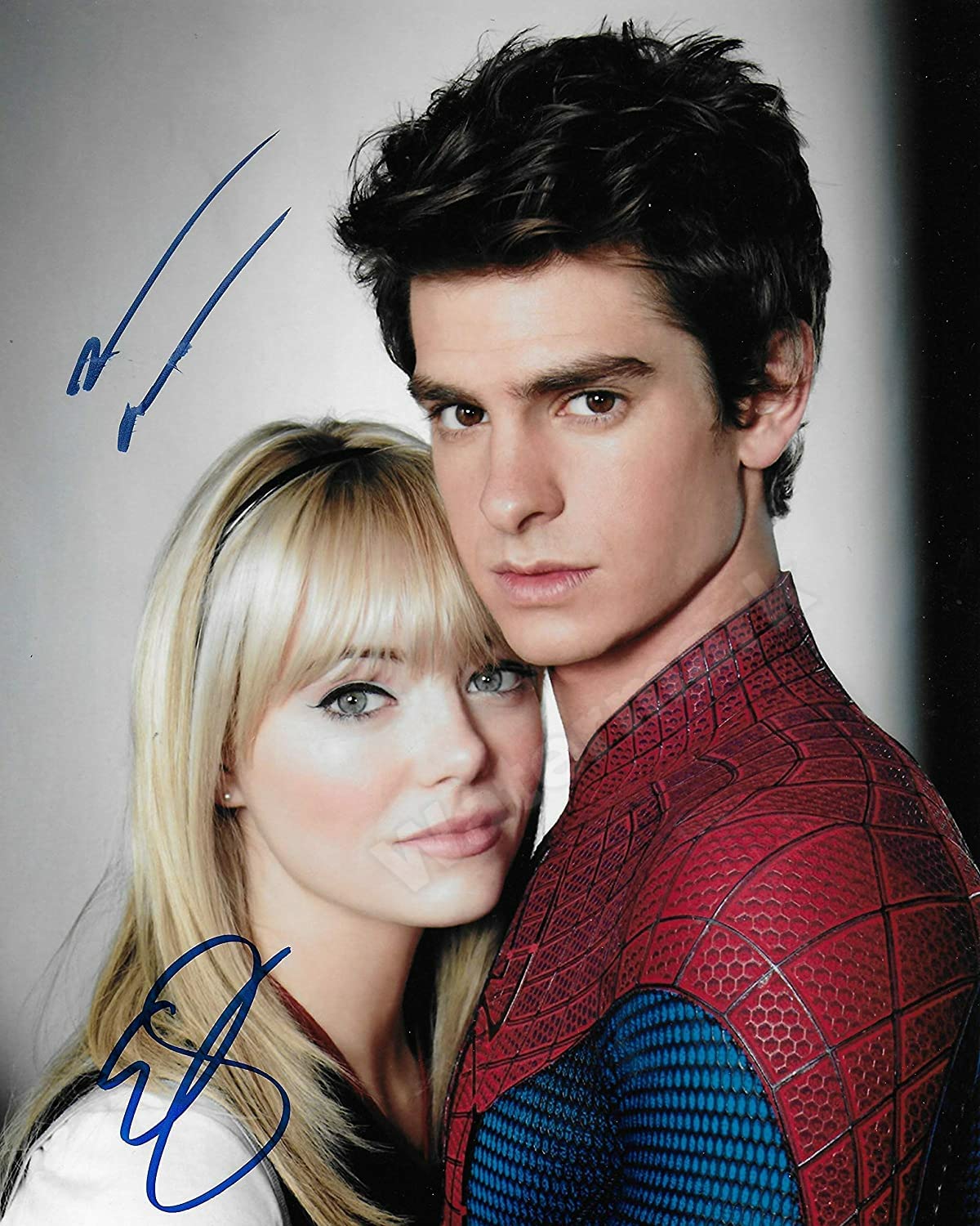 Amazon.com: Andrew Garfield Emma Stone Spiderman Signed Autograph