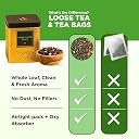 CHAYAM Mango Peach Green Tea - 50g | Refreshing Fruit Infused Green Tea | Natural Mango & Peach Flavour | Boosts Energy & Focus | Metabolism Boost | Brew Hot or Cold | Premium Tin Pack gallery image