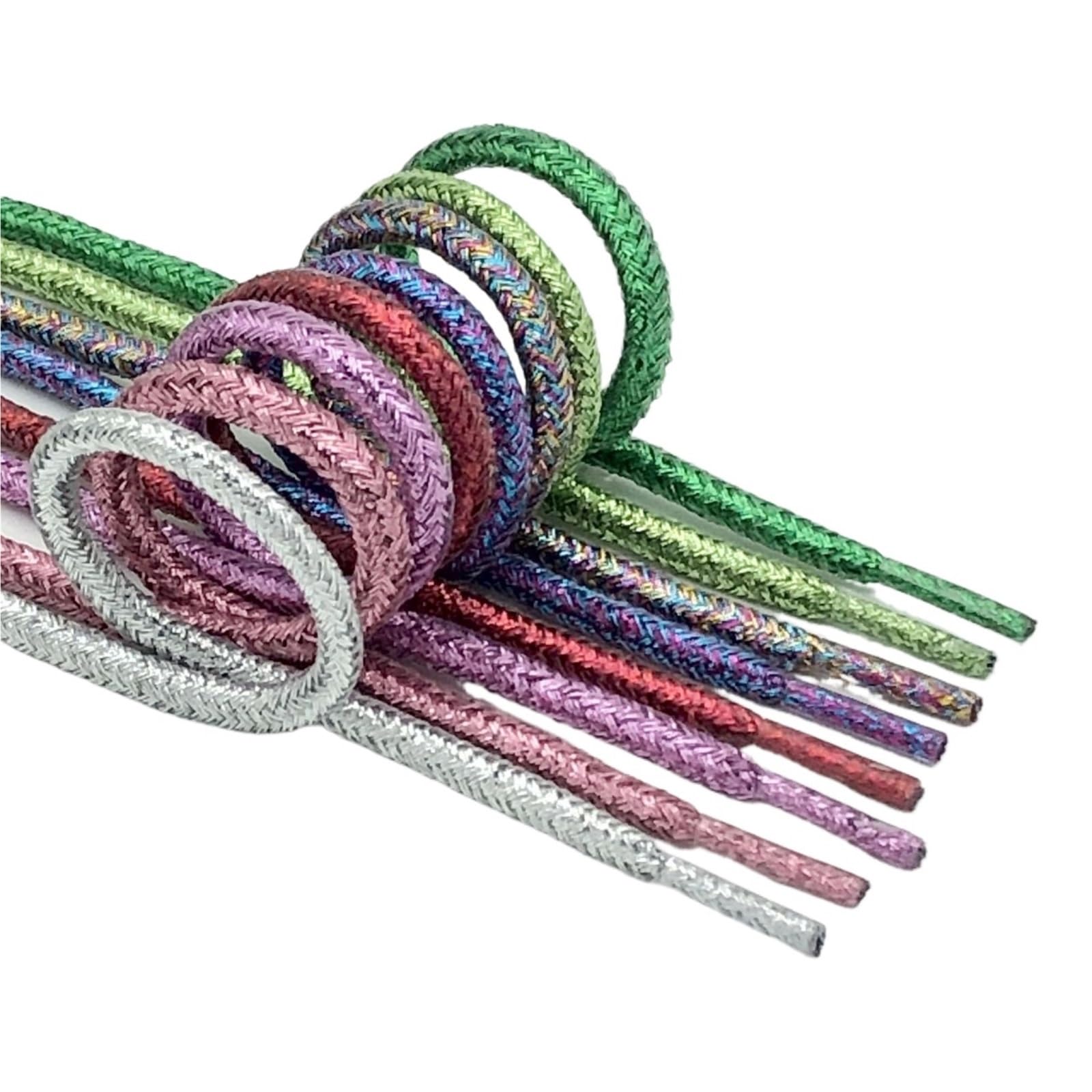 10 paia di lacci for scarpe rotondi colorati alla moda, for e brillanti Per Scarponi