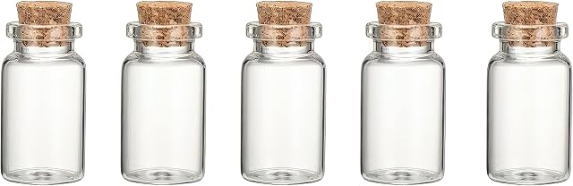 Empty Spell Jars Small Glass Bottles With Cork Lids Miniature Potion Bottle For Diy Arts Crafts Decoration Weddings Wish Jewelry Party Favors Storage Accessories (5)