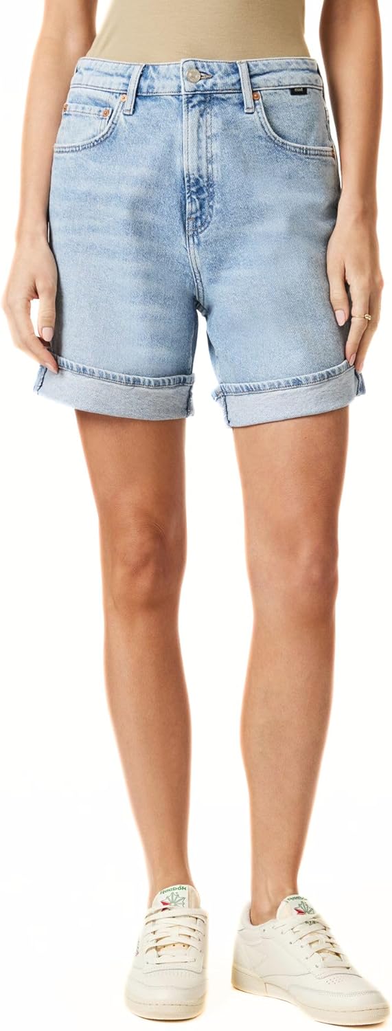 Mavi Women's Heidi High Rise Straight Leg Denim Shorts