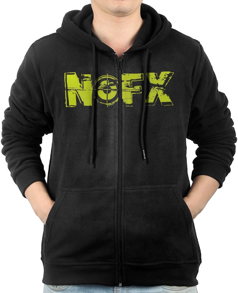 Men's NOFX 2 Full-Zip Hooded Sweatshirt With Kangaroo Pocket