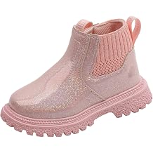 IWIHMIV Girls Ankle Booties Riding Boots Girls Winter Boots Girls Ankle Boots Non Slip Comfortable Boys Boots Girls Fall Boots