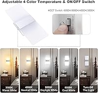 Vista 30 de TRLIFE Dimmable Wall Sconces, Modern Wall Sconces Set of 2 Hardwired Wall Mounted Lights 12W 6000K Cool White LED Wall Sconce Lighting for Bedroom