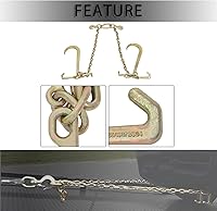 Vista 5 de labwork Brida de cadena en V para camión G70 5/16 3/8 2 pies 3 pies de largo con 15 14 8 ganchos