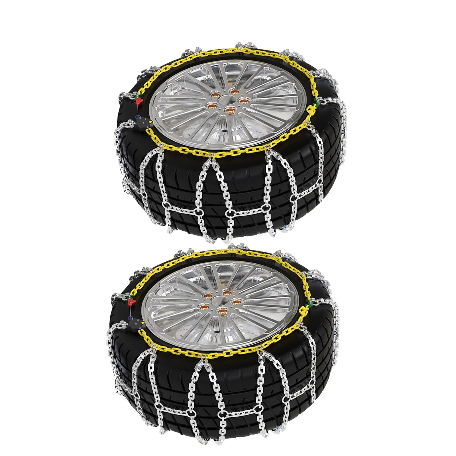 Catene da neve a serraggio automatico Catene da neve per auto SUV Pickup Trucks-Montaggio rapido e installazione semplice in 1 minuto,Catene da neve riutilizzabili per trazione di emergenza 195/55R15