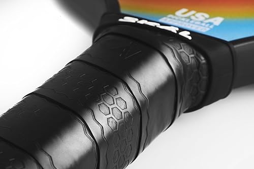 Miniatura 9 de Skal Pickleball, Odin - Raqueta de fibra de carbono cruda .01, raqueta individual aprobada por Estados Unidos (USAPA), superficie de giro y control