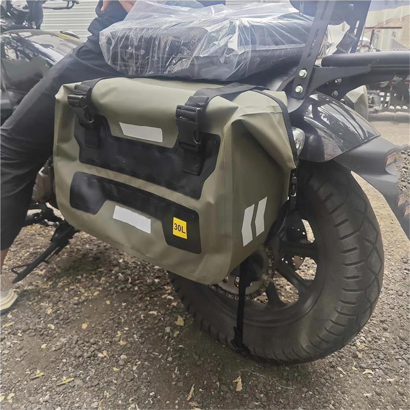 Accessori Moto Borse Laterali Impermeabili Deposito Bagagli Per CRF1000L CRF1100L AfricaTwin ADV(Nero)