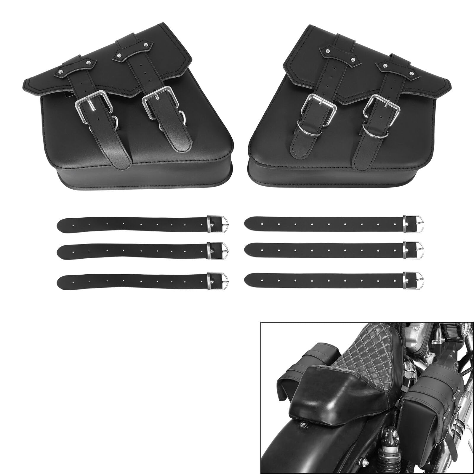 TCMT Motorrad-Satteltaschen, seitliche Werkzeugtasche, Gepäck, passend für Harley Sportster XL883 XL1200