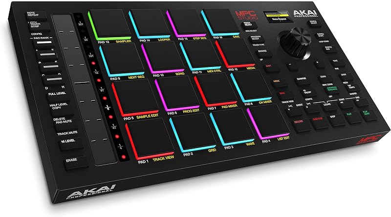 Akai Professional MPC Studio Controlador MIDI USB | 16 pads MPC RGB sensibles a la velocidad, software MPC, tira táctil asignable, para creadores de ritmos y productores musicales