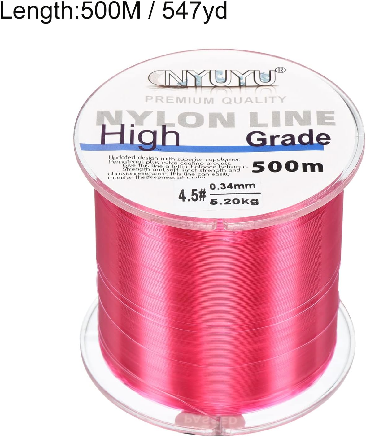 PATIKIL 547Yard/1640FT Nylon Fishing Line, 12Lb Monofilament String Wire Fluorocarbon Coated for DIY Craft Hanging Decoration Fuchsia - Image 3