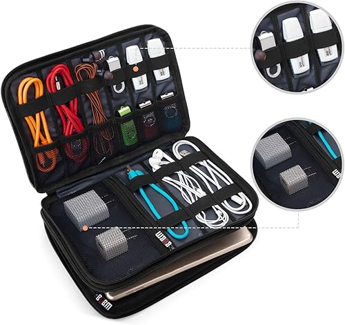 Miniatura 2 de Organizador de equipaje con doble capa para viajes BUBM, para llevar dispositivos y accesorios electrónicos., gris, 2 capas M