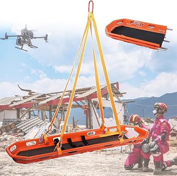 Rescue Basket Stretche, Portable Helicopter Rescue Basket Stretcher with Lifting Bridle,Separable Heavy Duty Stretcher for Air Sea Mountain Rescue