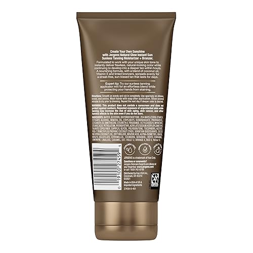 Miniatura 11 de Jergens Natural Glow - Hidratante de bronceado instantáneo + bronceador, bronceado ligero sin sol para un color de aspecto natural, bronce profundo