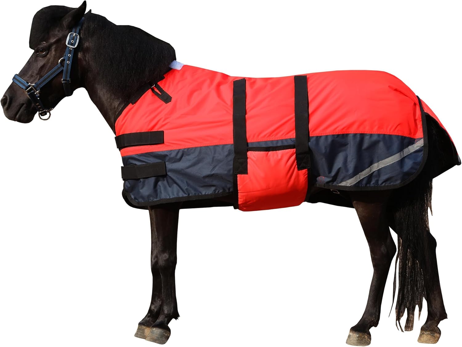 LEAFOREST 300 Denier Waterproof Pony Rug Foal Rug Turnout Rug Miniature Donkey Winter Blanket (150g Fill) Orange 42IN-48IN