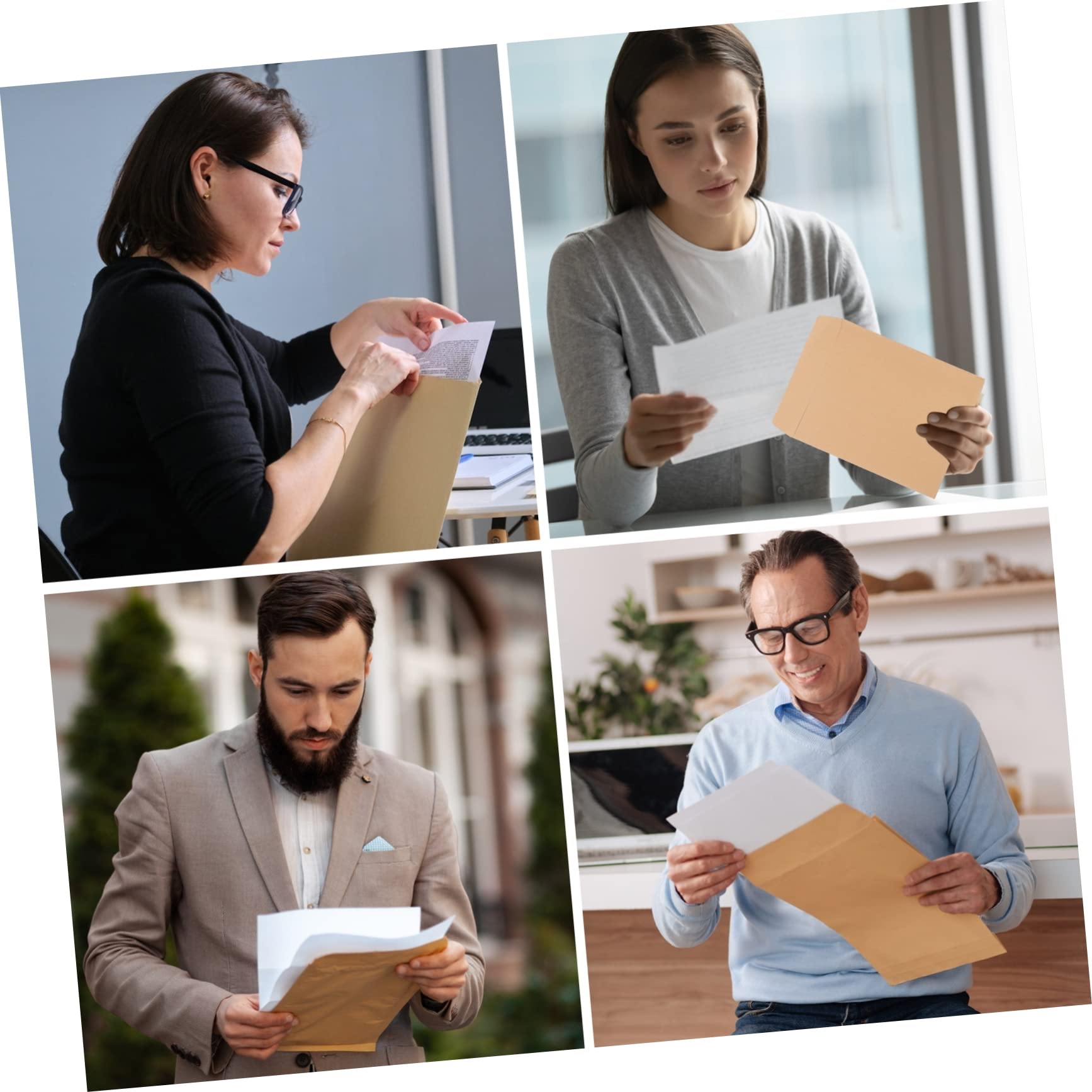 Buste per Biglietti D'auguri 25 Pezzi in Carta Kraft