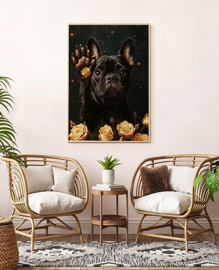 Puzzle 5000 Pezzi Vista Notturna Cane Nero 3D Puzzle per Adulti Impegnativo, Educa Puzzles Artistico, Divertente E Stimolante Puzzles Decorativo per La Famiglia, Regalo e Decorazione Pareti BXHZW61008