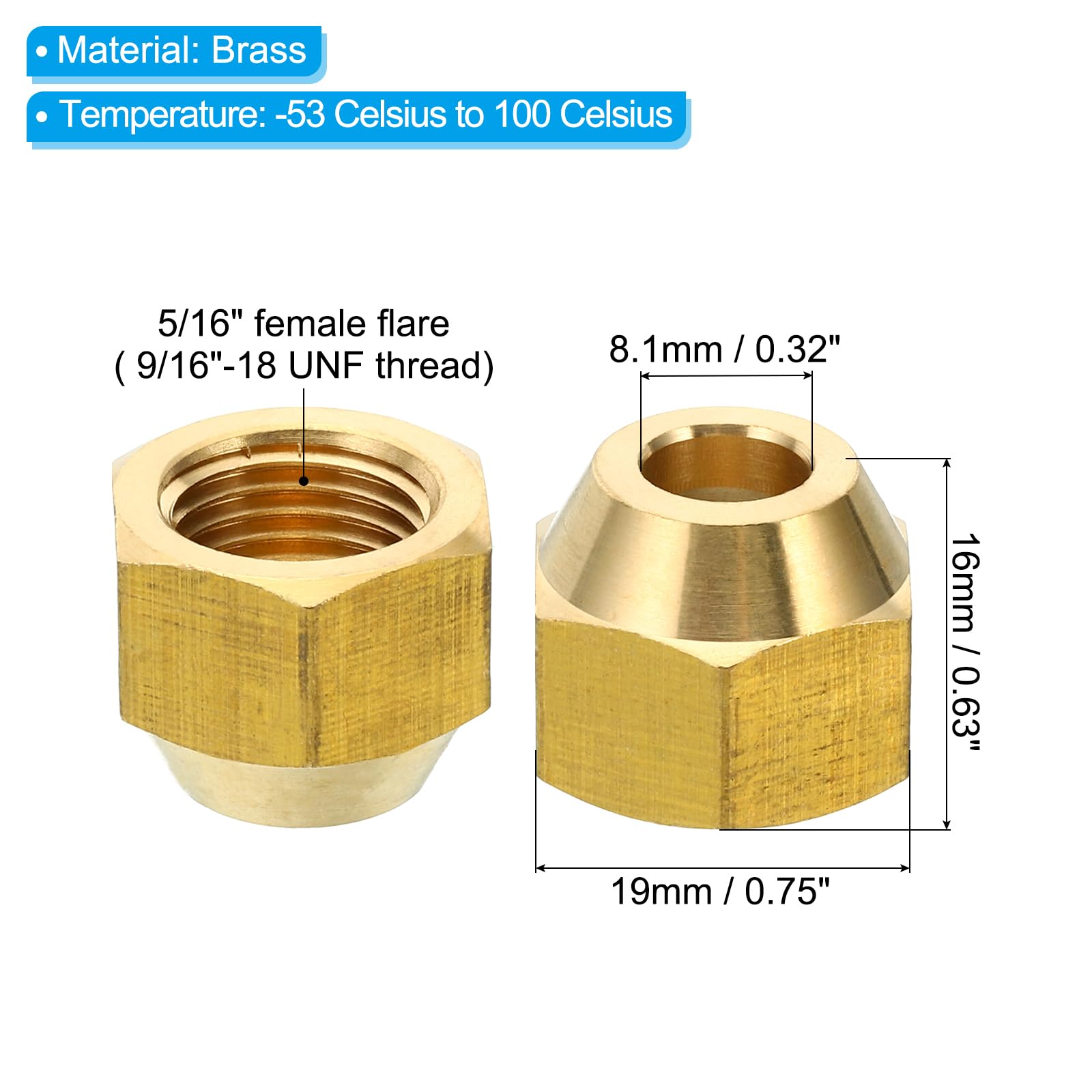 2pcs Raccordo Spinato Ottone Da 1/2" A 5/16" Femmina NPT Tubo ID - Foto 8