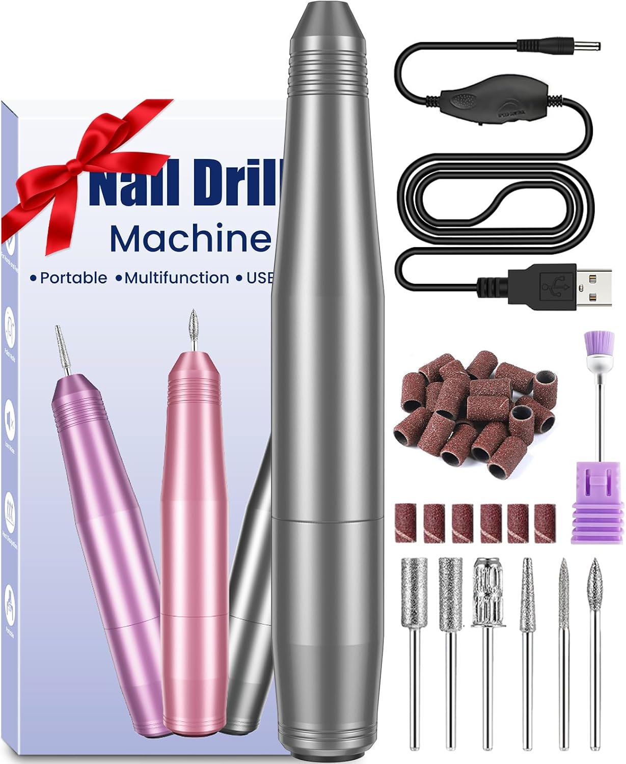 Electric Nail Drill, Professional Nail Drill Machine, 20000RPM