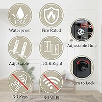 Vista 2 de NEWBANG Cerradura electrónica inteligente para puerta con teclado para una sola puerta, manija electrónica sin llave para puerta delantera