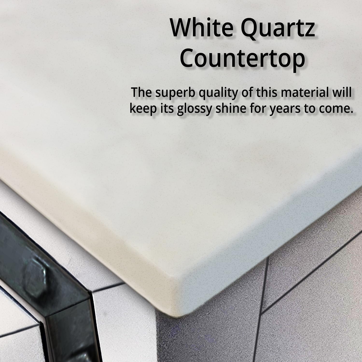 Ziva 84 in W x 22 in D White Double Bath Vanity and White Quartz Top