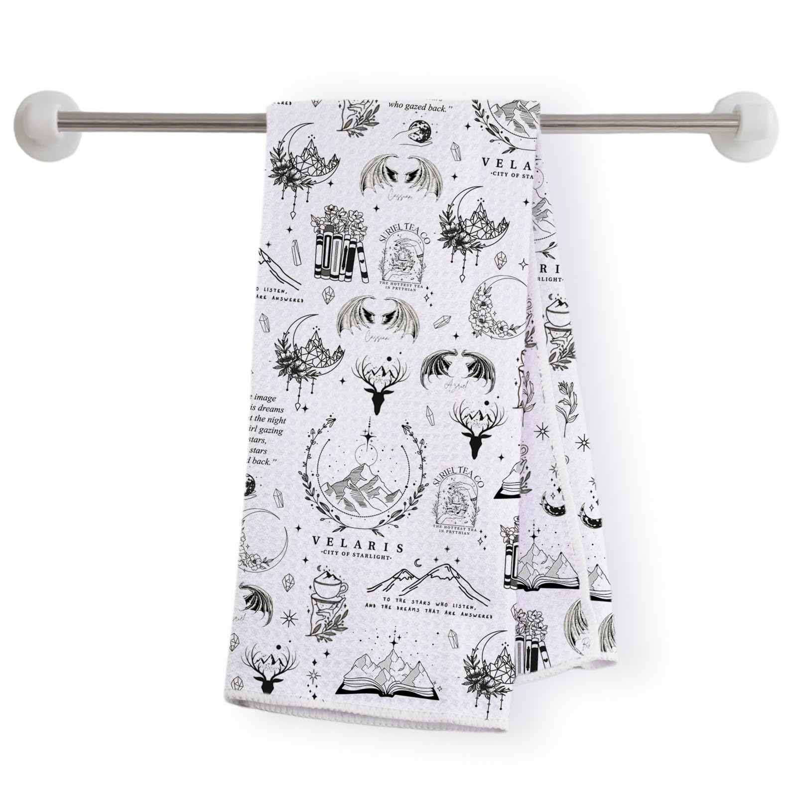 Serviette de cuisine To The Stars Who Listen en tissu absorbant pour décoration de maison